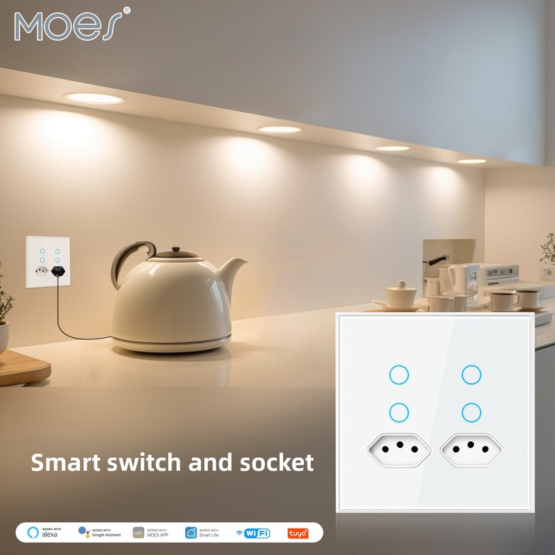 Умная розетка MOES Tuya с Wi-F – обзор и цена Timer Dual Outlet